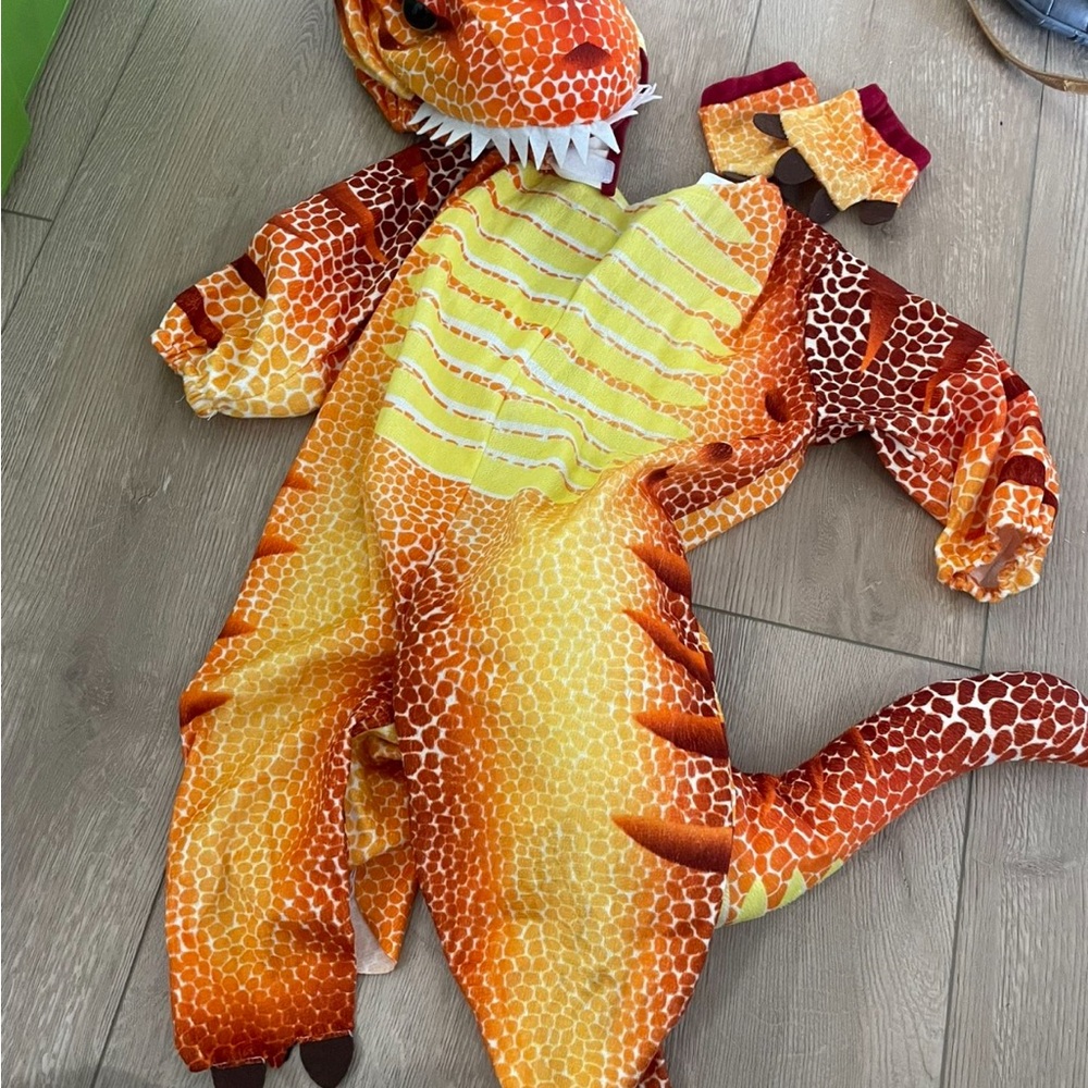 Kids Dinosaur Costume - Orange and Yellow